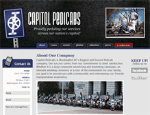 Tablet Screenshot of capitolpedicabs.com